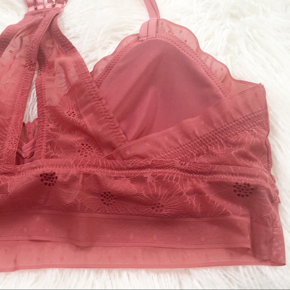 Aerie XL Washed Brick Color Lace Padded Bralette - Picture 11 of 13
